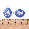 Printed Alloy Pendants AL-CBA7256-21G-2