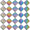 30Pcs Rainbow Iridescent Printed Opaque Acrylic Beads OACR-TA0001-73B-2