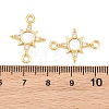 Brass Micro Pave Clear Cubic Connector Charms CU-CBA9482-03G-3
