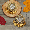 Sunflower Zinc Alloy Chandelier Earrings HD8181-1-3