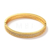 Brass Micro Pave Clear Cubic Zirconia Hinged Bangles for Women BJEW-Z061-18G-2
