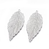 Tibetan Style Alloy Leaf Large Pendants LS-TIBEP-S607-AS-LF-1