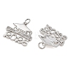 Rack Plating Brass Micro Pave Cubic Zirconia Pendants KK-CBAB1AF-20P-2
