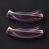 UV Plating Transparent Rainbow Iridescent Acrylic Beads OACR-A016-01K-4