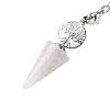 Natural Rose Quartz Cone Dowsing Pendulum Big Pendants G-C114-02P-19-3