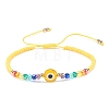 7Pcs 7 Colors Lampwork Evil Eye & Glass Beaded Bracelets Set BJEW-JB08367-5