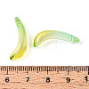 Transparent Glass Banana Pendants GLAA-T030-02-01-3