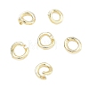Brass Locking Jump Rings KK-C251-22G-1