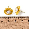 Brass Enamel Stud Earrings KK-CBA8324-27G-02-5