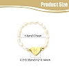 Natural Freshwater Pearl & 304 Stainless Steel Bead Finger Rings RJEW-FS00001-08-3