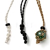 Adjustable Braided Waxed Polyester Cord Macrame Pouch Necklace Making NJEW-TAC0008-02-1