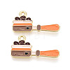 Alloy and Enamel Pendants PALLOY-T093-10G-1