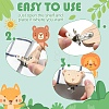 10Pcs 10 Styles Beech Wood Baby Pacifier Holder Clips WOOD-YW0001-94-3