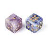Natural Gemstone Carved Cube Dice T144-07M-2