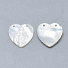 Natural White Shell Mother of Pearl Shell Pendants X-SSHEL-S264-008-2