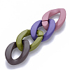 Opaque Spray Painted Acrylic Linking Rings OACR-S036-001A-I-1-3