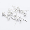 925 Sterling Silver Stud Earring Findings X-STER-K167-027D-S-2