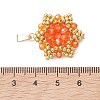 Pearl Luster Plated Glass Pendants PALLOY-MZ01312-01-3