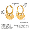 304 Stainless Steel Hoop Dangle Earrings for Women RN4149-1-2