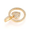 Brass Micro Pave Cubic Zirconia Pendants KK-N261-23A-G-2