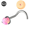 G23 Titanium & Imitation Opal Fishtail Nose Rings WG62851-14-1