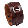 Cowhide & Alloy & Iron Cord Bracelets FS-WGE3777-02-1