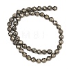 Natural Gold Pyrite/Golden Pyrite Beads Strands G-G458-H01-8mm-3