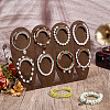 1 Set 2-Tier Wood Jewelry Display Stands ODIS-SC0001-14B-4
