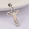 Tarnish Resistant Cross 304 Stainless Steel Pendants STAS-M245-20P-2