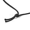 Acrylic Oval & Brass Triangle Pendant Black Waxed Polyester Cord Necklaces NJEW-JN05677-4