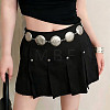 Boho Vintage Alloy Floral Embossed Coin Link Waist Chains for Women WGD4B54-01-1