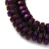 Electroplated Natural Lava Rock Beads Strands G-A256-E01-01I-2