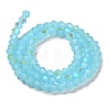 Imitation Jade Electroplate Glass Beads Strands GLAA-F029-J4mm-D03-2