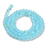 Imitation Jade Electroplate Glass Beads Strands GLAA-F029-J4mm-D03-2