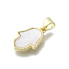 Brass Palm Pendants X-KK-V010-18G-2