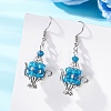 Glass Seed Beaded Dangle Earrings EJEW-MZ00703-02-1