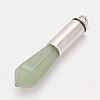 Natural Green Aventurine Pointed Pendants G-F413-02AS-1