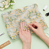 Flower Pattern Polyester Embroidery Lace Fabric AJEW-WH0314-267-3