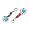 16Pcs 4 Styles Synthetic Turquoise Pendant Decorations HJEW-JM04856-4