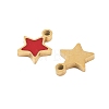 Ion Plating(IP) 304 Stainless Steel Enamel Charms STAS-Z078-24G-2