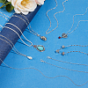 20Pcs 10 Styles Brass Chain Necklace Sets MAK-PH0001-08-4