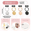 4Pcs 4 Styles Stainless Steel Keychains KEYC-TA0004-81B-3