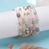 Natural Morganite Bead Stretch Bracelets BJEW-K213-49-2