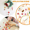 108Pcs Dyed Wooden Decotations AJEW-FH0007-95-7