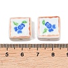 Printed Handmade Porcelain Beads PORC-G016-04C-4