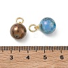 Electroplated Natural Druzy Geode Crystal Pendants PALLOY-JF05671-02-3