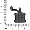 Coffee Alloy Enamel Pendants ENAM-I089-01B-07-3