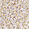 500Pcs Plating Acrylic Beads PACR-TADJ0001-01W-2