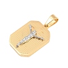 304 Stainless Steel Pendants STAS-B137-12GP-2