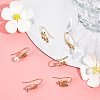 8Pcs 4 Style Brass Micro Pave Cubic Zirconia Earring Hooks KK-BBC0004-31-5